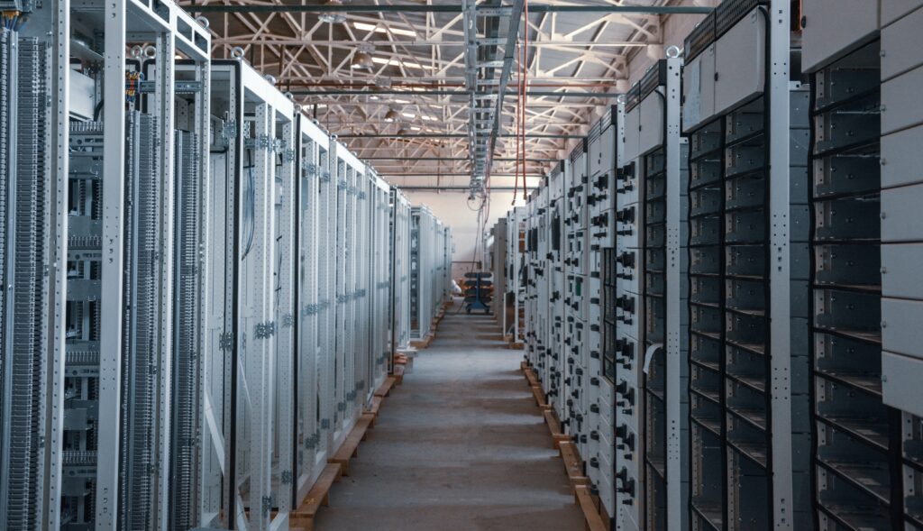 Stock image of a data center.